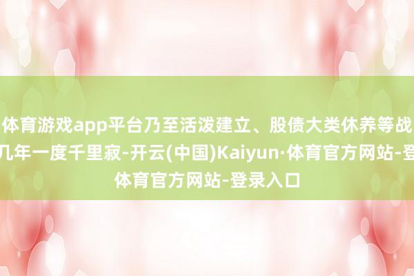 体育游戏app平台乃至活泼建立、股债大类休养等战略在近几年一度千里寂-开云(中国)Kaiyun·体育官方网站-登录入口