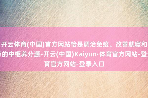 开云体育(中国)官方网站恰是调治免疫、改善就寝和抗疲劳的中枢养分源-开云(中国)Kaiyun·体育官方网站-登录入口